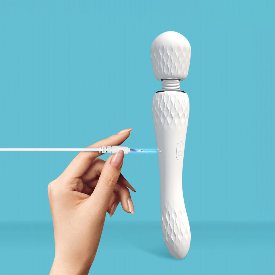 Maiya - Dual Ended White Wand Massager