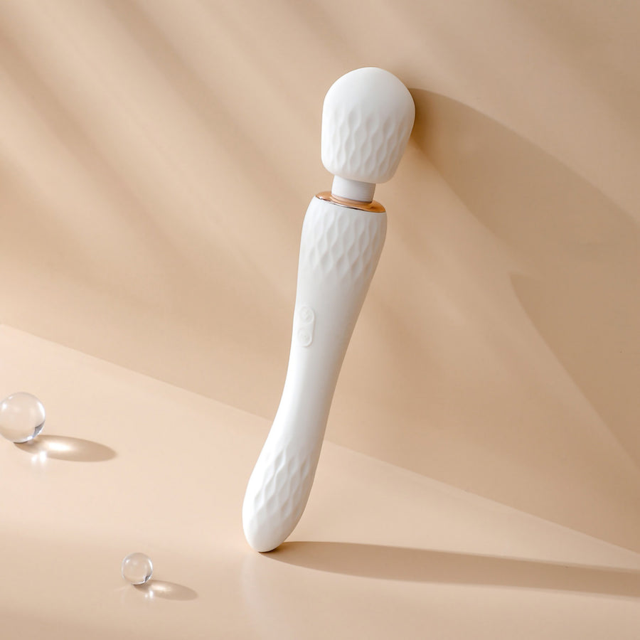 Maiya - Dual Ended White Wand Massager