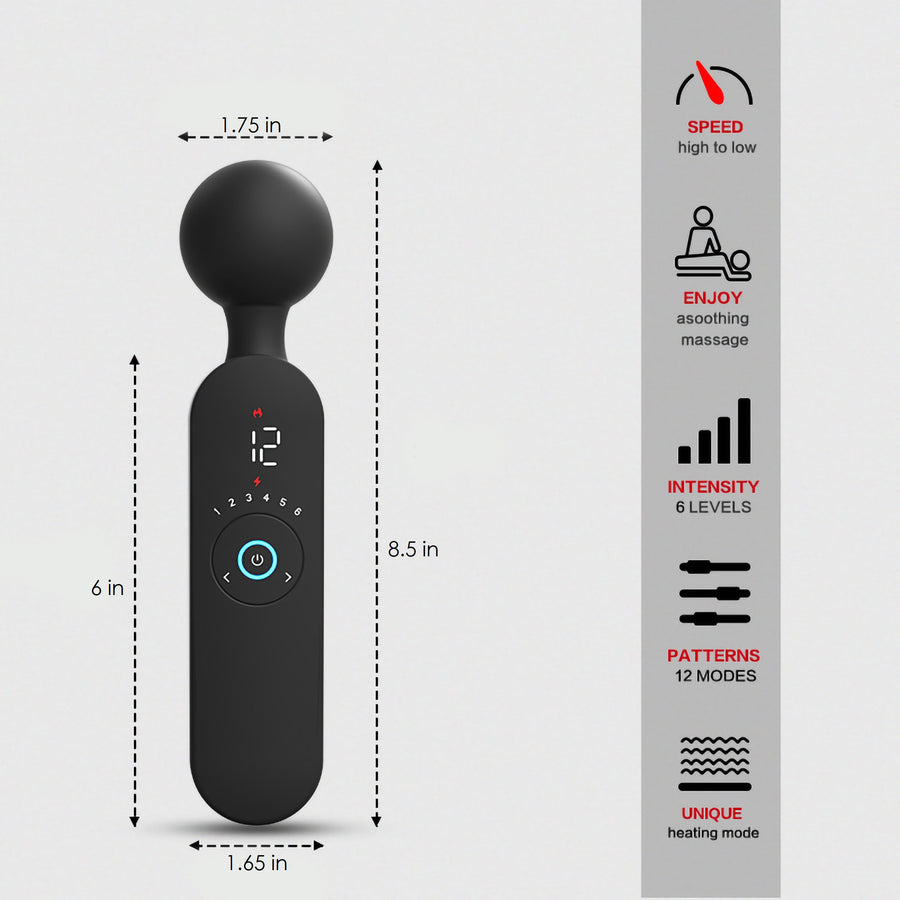 Ares - Silicone Heating Wand Massager