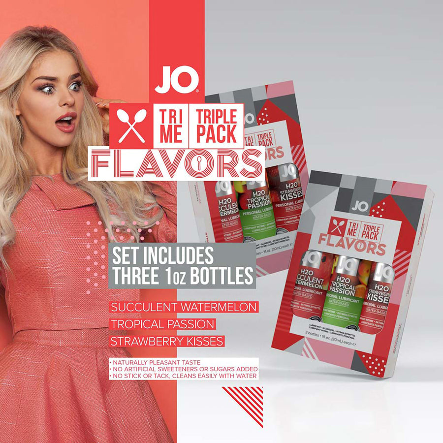 JO Tri Me Flavors Triple Pack Flavored Lube Sampler