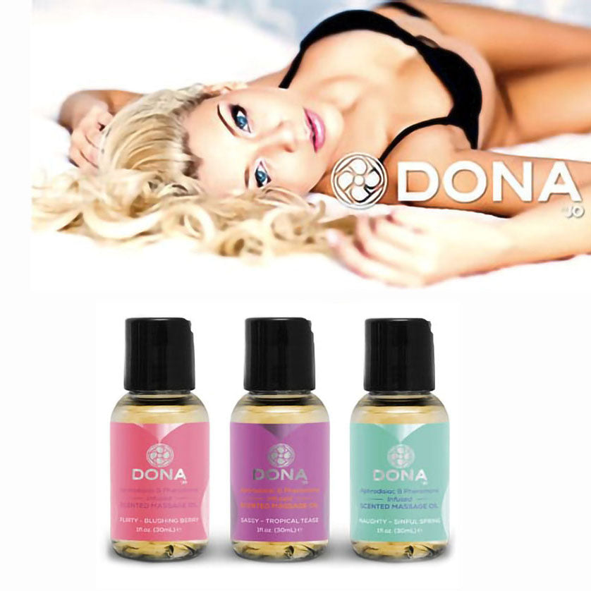 Dona Let Me Touch You Pheromone Infused Massage Oil Set