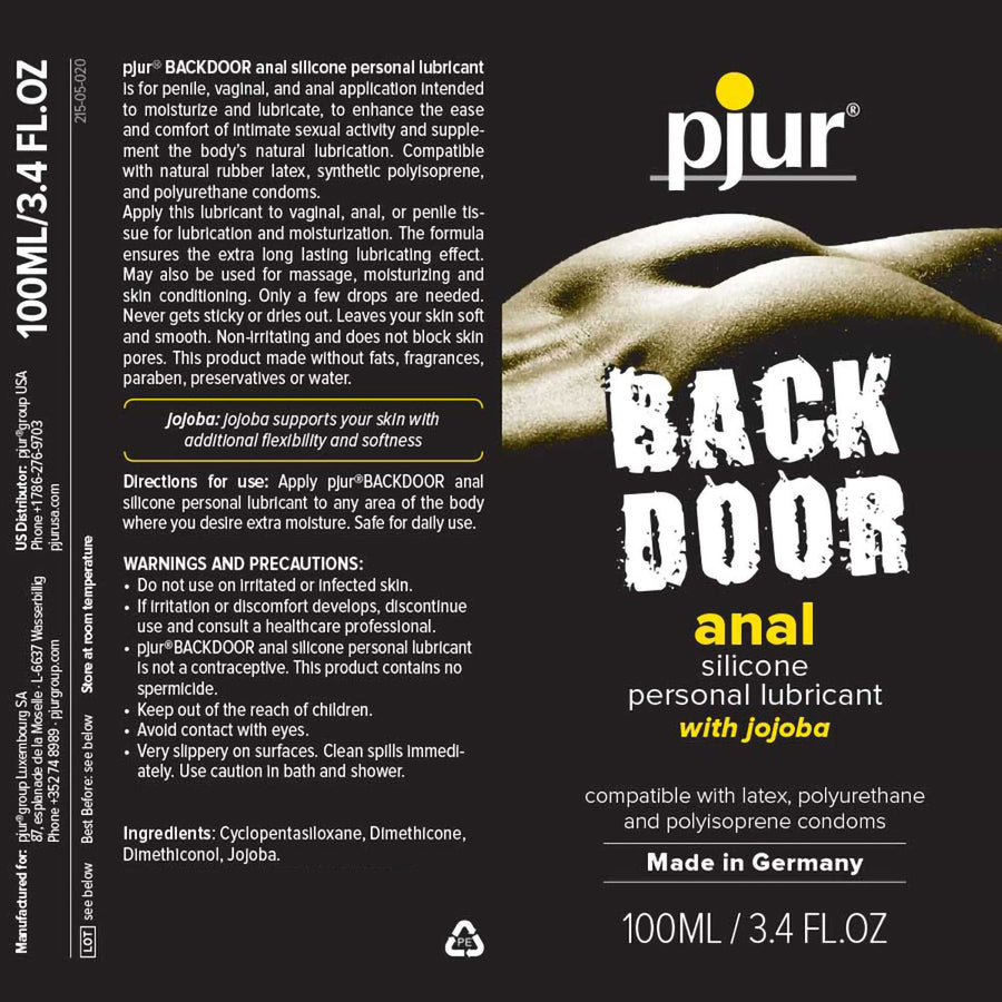 Pjur Back Door Silicone Anal Lubricant 3.4 oz