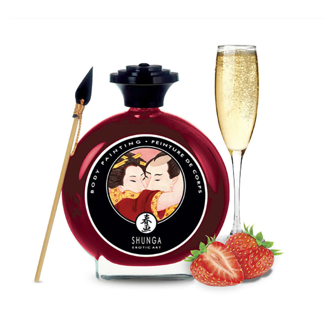 Shunga Erotic Art Body Painting - Champagne & Strawberry 3 oz