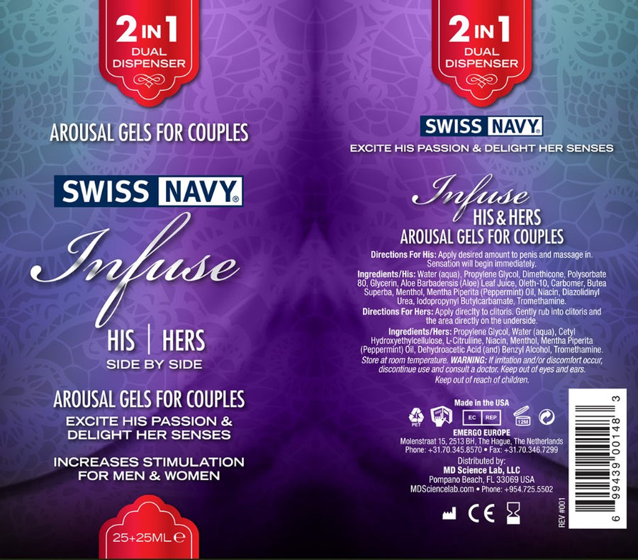 Swiss Navy Infuse Arousal Gel For Him & Her